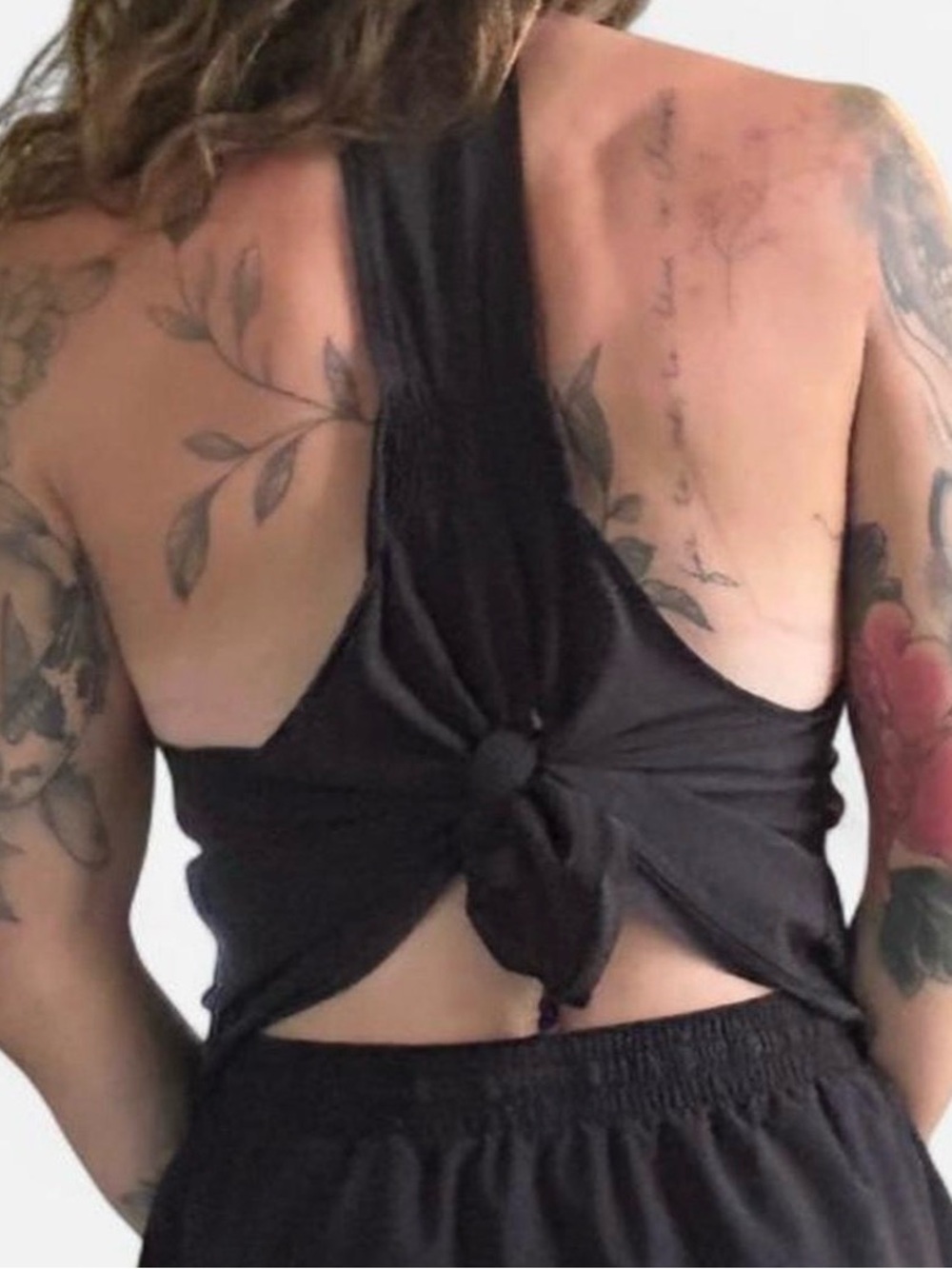 lululemon athletica Black Tie-Back Tank Top